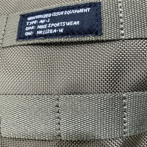 RARE Nike AF1 SF Printed Graphic Tote Bag Military Green Cord Gym Promo Military - Picture 5 of 5